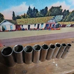 Vintage Craftsman Usa 9-PIECE Set 3/8" Drive Socket 6 Point To 7/8". Fixed Price $30.00.